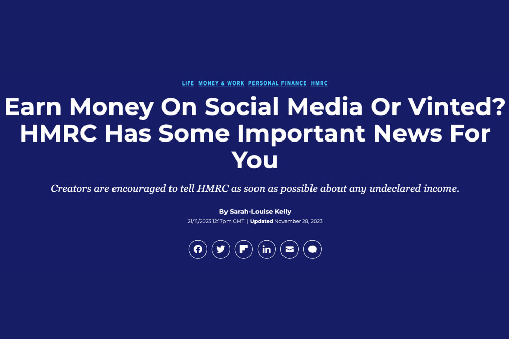 Earn money on social media or vinted