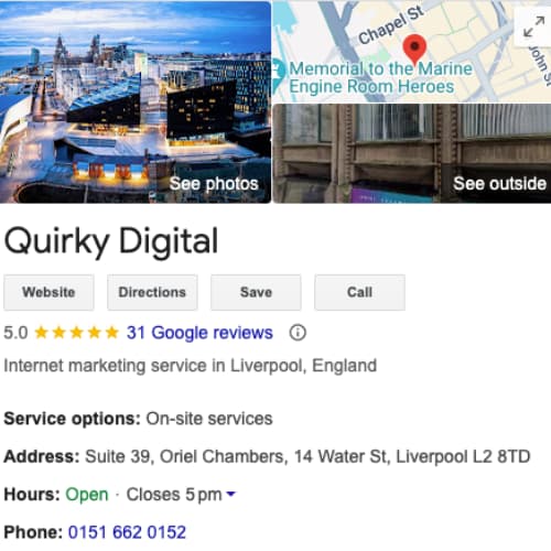 Quirky Digital Google My Business Profile