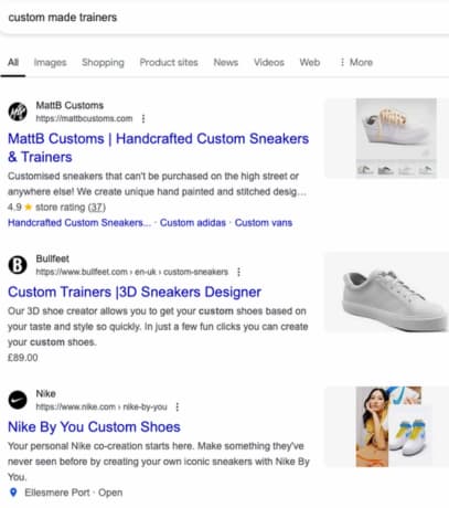 Custom made trainers Google search