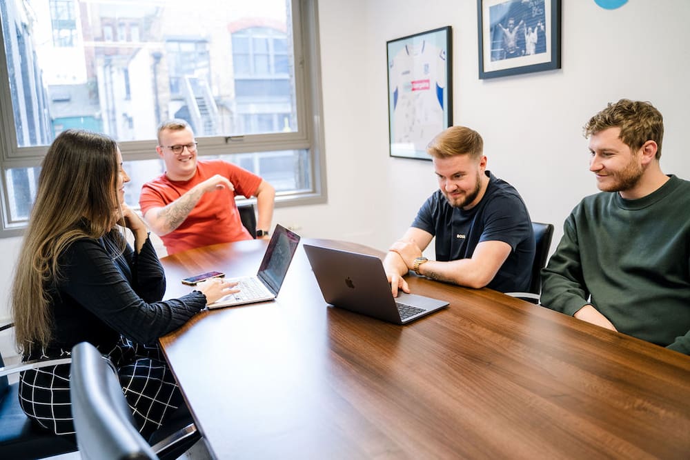 The Quirky Digital team in a client meeting