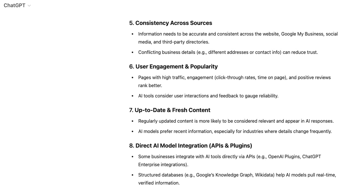 Getting featured on AI platforms