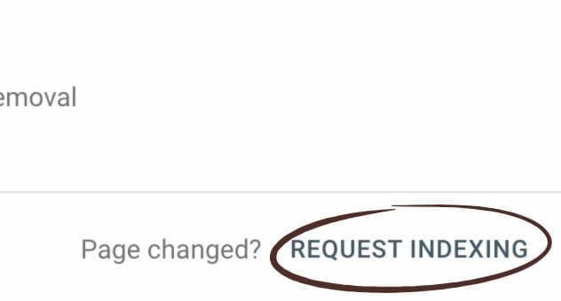 request indexing