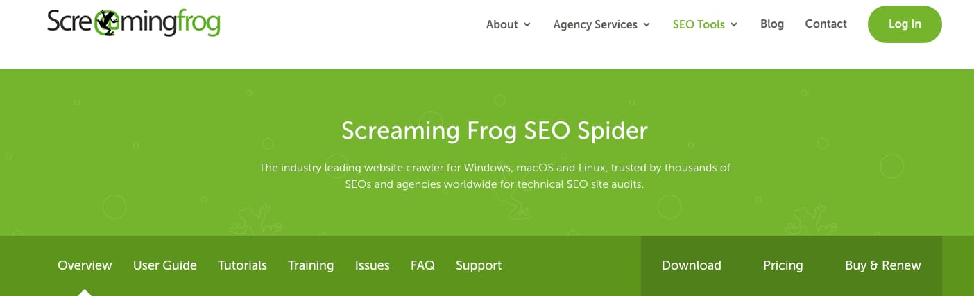 Screaming Frog SEO tool