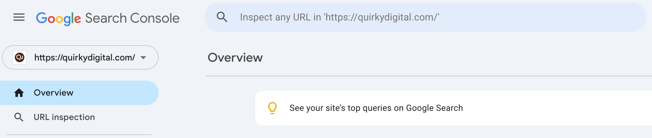 URL inspection on GSC