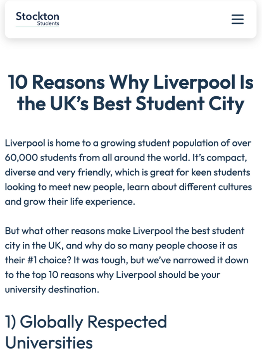 liverpool student highlight